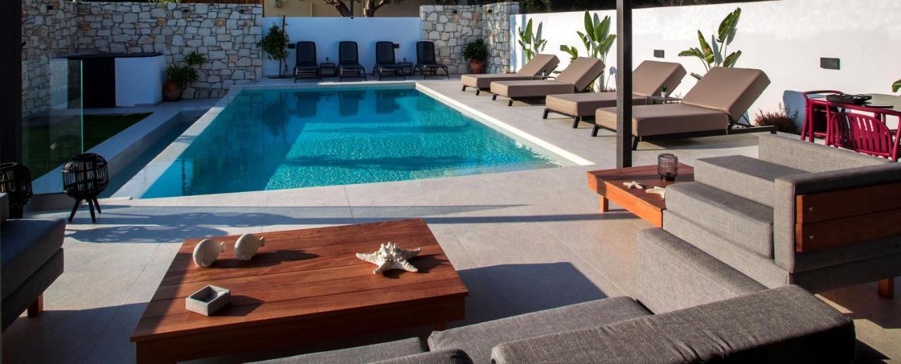 Avrilia Seaside Villa Heated Pool Алмирида Экстерьер фото