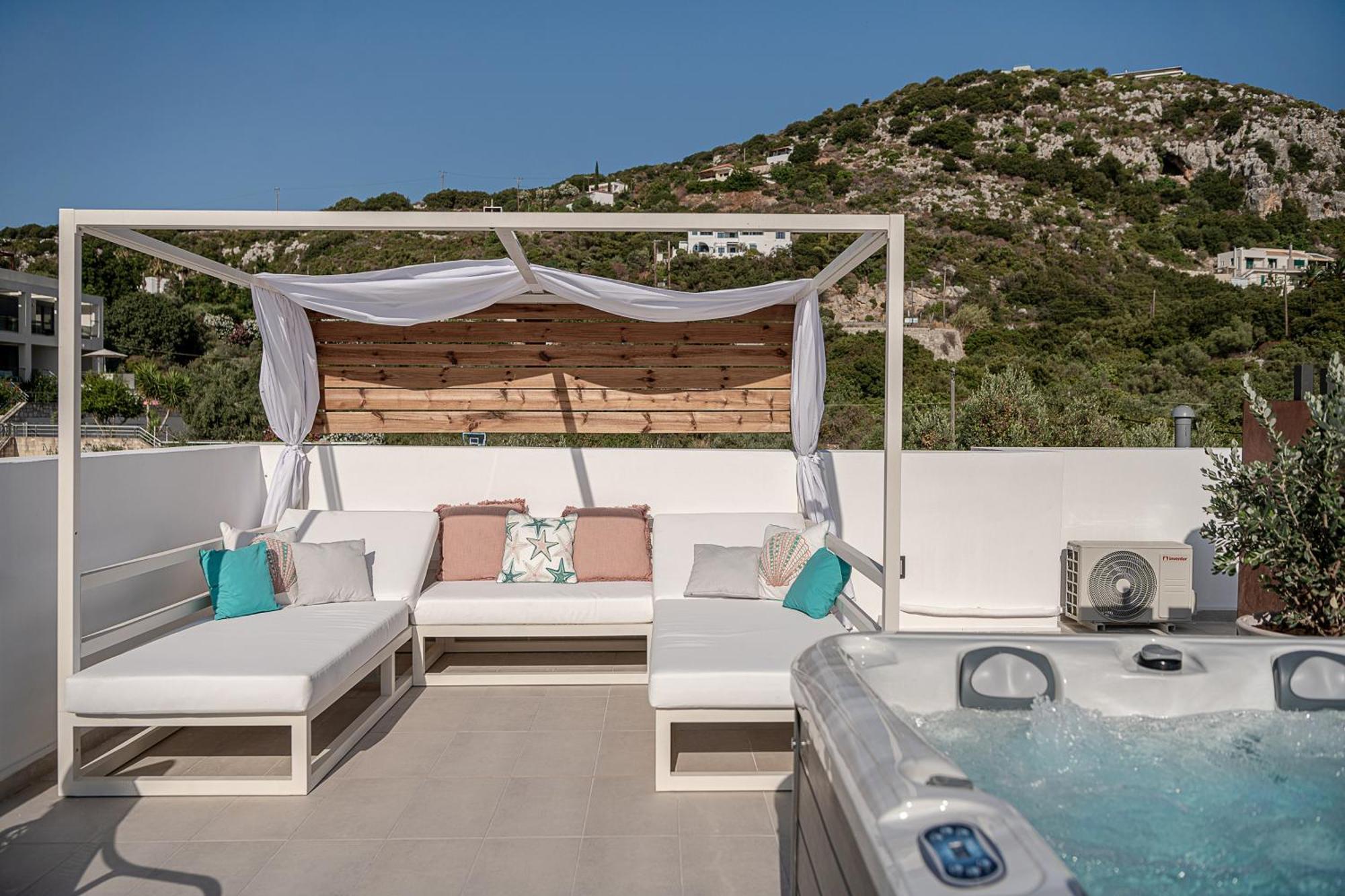 Avrilia Seaside Villa Heated Pool Алмирида Экстерьер фото